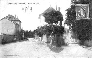 La route de Lyon vers 1910
